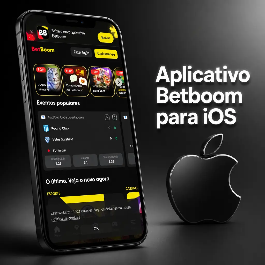 Aplicativo Betboom para iOS no iPhone e iPad
