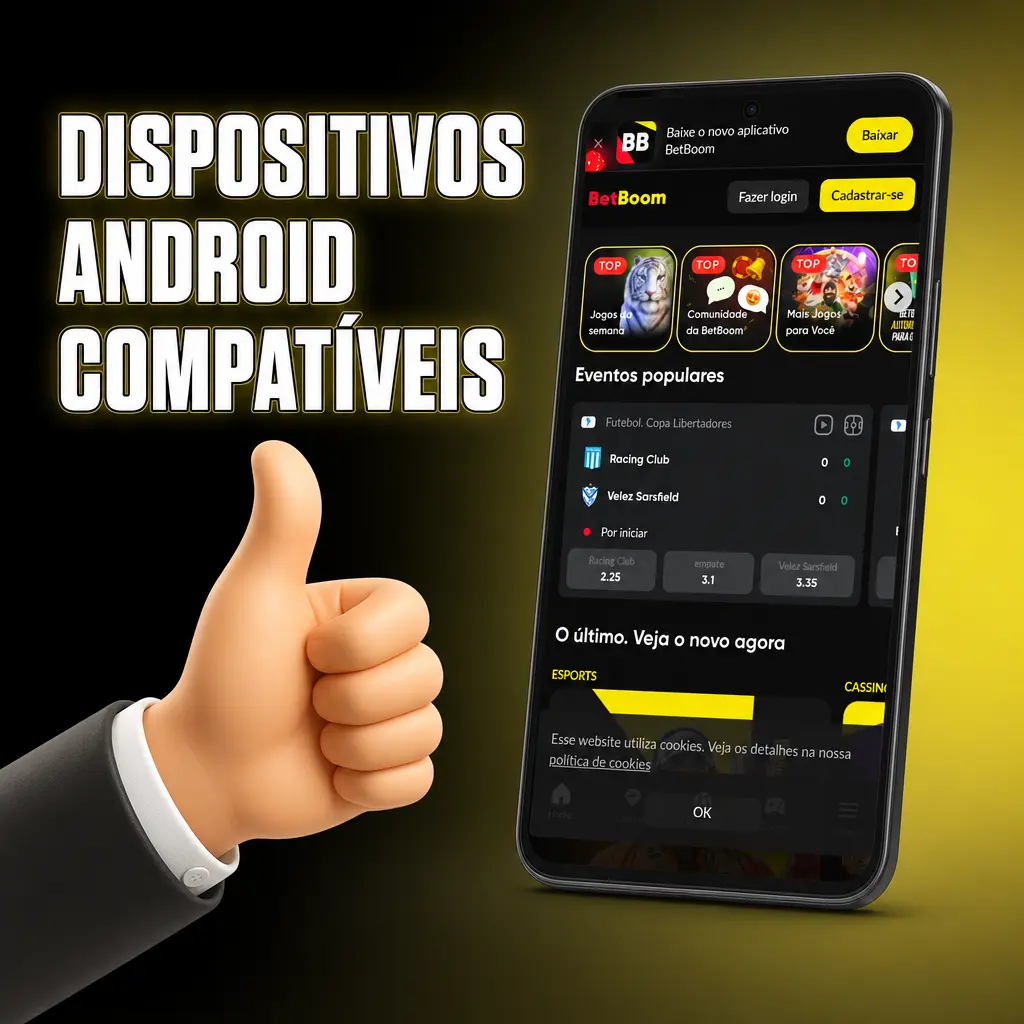 Dispositivos Android compatíveis com o aplicativo Betboom