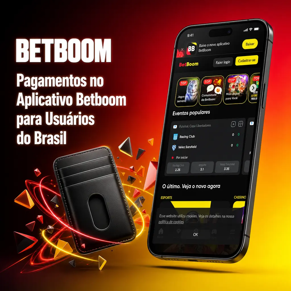 Pagamentos no aplicativo Betboom para usuários do Brasil